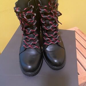 Vince Camuto Leather Lace-Up Ankle Boots - Gaviana Size 6